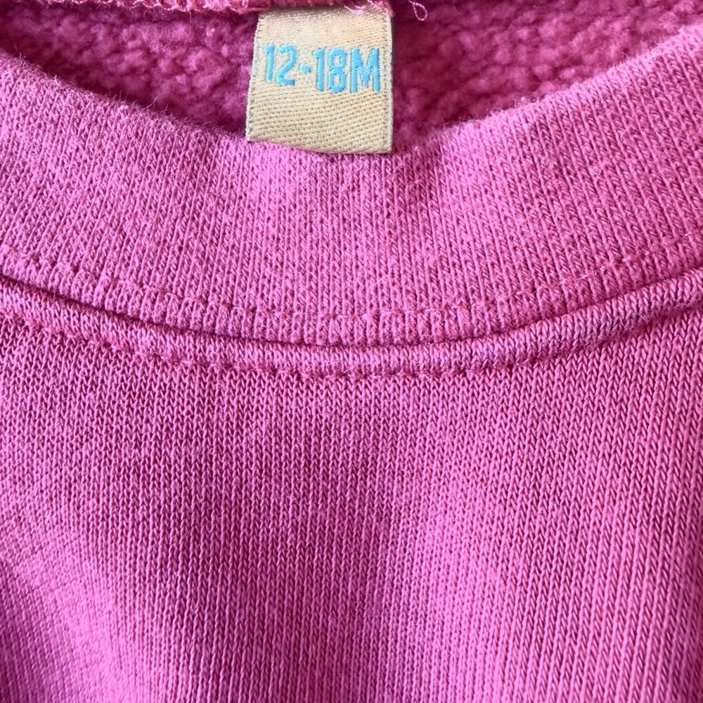 Kids Pink Sweatshirt with “Ava” detail - Picture 3 of 4